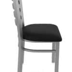 18-Inch Stainless Steel Chair with Breeze Black 2.5-Inch Cushion Seat and Ladder Back 13 18-Inch Stainless Steel Chair with Breeze Black 2.5-Inch Cushion Seat and Ladder Back