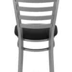 18-Inch Stainless Steel Chair with Breeze Black 2.5-Inch Cushion Seat and Ladder Back 15 18-Inch Stainless Steel Chair with Breeze Black 2.5-Inch Cushion Seat and Ladder Back