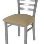 18-Inch Stainless Steel Chair with Breeze Champagne 2.5-Inch Cushion Seat and Ladder Back 10 18-Inch Stainless Steel Chair with Breeze Champagne 2.5-Inch Cushion Seat and Ladder Back