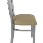 18-Inch Stainless Steel Chair with Breeze Champagne 2.5-Inch Cushion Seat and Ladder Back 13 18-Inch Stainless Steel Chair with Breeze Champagne 2.5-Inch Cushion Seat and Ladder Back