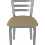 18-Inch Stainless Steel Chair with Breeze Champagne 2.5-Inch Cushion Seat and Ladder Back 14 18-Inch Stainless Steel Chair with Breeze Champagne 2.5-Inch Cushion Seat and Ladder Back