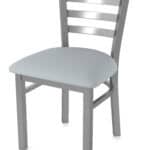 18-Inch Stainless Steel Chair with Breeze Sidewalk 2.5-Inch Cushion Seat and Ladder Back 10 18-Inch Stainless Steel Chair with Breeze Sidewalk 2.5-Inch Cushion Seat and Ladder Back