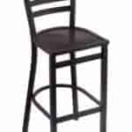 Outdoor 30-Inch Steel Bar Stool with Black Mesh Seat and Ladder Back 6 Outdoor 30-Inch Steel Bar Stool with Black Mesh Seat and Ladder Back