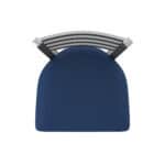 30-Inch Stainless Steel Bar Stool with Breeze Sapphire 2.5-Inch Cushion Seat and Ladder Back