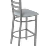 30-Inch Stainless Steel Bar Stool with Breeze Sidewalk 2.5-Inch Cushion Seat and Ladder Back