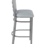 30-Inch Stainless Steel Bar Stool with Breeze Sidewalk 2.5-Inch Cushion Seat and Ladder Back