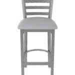 30-Inch Stainless Steel Bar Stool with Breeze Sidewalk 2.5-Inch Cushion Seat and Ladder Back