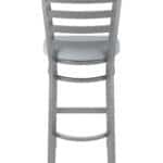 30-Inch Stainless Steel Bar Stool with Breeze Sidewalk 2.5-Inch Cushion Seat and Ladder Back