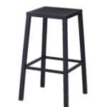 Outdoor 25-Inch Steel Backless Bar Stool with Black Mesh Seat