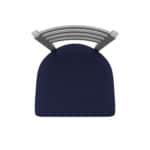 30-Inch Stainless Steel Swivel Bar Stool with Breeze Sapphire 2.5-Inch Cushion Seat, Ladder Back, and Single-Ring Base