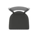 25-Inch Stainless Steel Swivel Counter Stool with Breeze Graphite 2.5-Inch Cushion Seat, Ladder Back, and Single-Ring Base