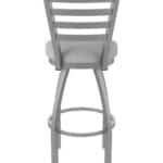 30-Inch Stainless Steel Swivel Bar Stool with Breeze Sidewalk 2.5-Inch Cushion Seat, Ladder Back, and Single-Ring Base