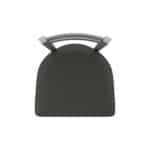 30-Inch Stainless Steel Swivel Bar Stool with Breeze Graphite 2.5-Inch Cushion Seat, Low Ladder Back, and Single-Ring Base 12 30-Inch Stainless Steel Swivel Bar Stool with Breeze Graphite 2.5-Inch Cushion Seat, Low Ladder Back, and Single-Ring Base