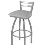 30-Inch Stainless Steel Swivel Bar Stool with Breeze Sidewalk 2.5-Inch Cushion Seat, Low Ladder Back, and Single-Ring Base 10 30-Inch Stainless Steel Swivel Bar Stool with Breeze Sidewalk 2.5-Inch Cushion Seat, Low Ladder Back, and Single-Ring Base