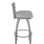 30-Inch Stainless Steel Swivel Bar Stool with Breeze Sidewalk 2.5-Inch Cushion Seat, Low Ladder Back, and Single-Ring Base 13 30-Inch Stainless Steel Swivel Bar Stool with Breeze Sidewalk 2.5-Inch Cushion Seat, Low Ladder Back, and Single-Ring Base