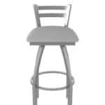 30-Inch Stainless Steel Swivel Bar Stool with Breeze Sidewalk 2.5-Inch Cushion Seat, Low Ladder Back, and Single-Ring Base 14 30-Inch Stainless Steel Swivel Bar Stool with Breeze Sidewalk 2.5-Inch Cushion Seat, Low Ladder Back, and Single-Ring Base