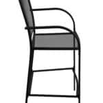 Outdoor 30-Inch Steel Bar Stool with Black Mesh Mesh Seat and Back