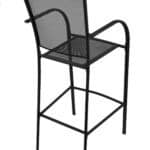 Outdoor 30-Inch Steel Bar Stool with Black Mesh Mesh Seat and Back