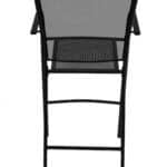 Outdoor 30-Inch Steel Bar Stool with Black Mesh Mesh Seat and Back