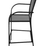 Outdoor 30-Inch Steel Bar Stool with Black Mesh Mesh Seat and Back