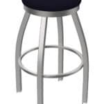 30-Inch Stainless Steel Swivel Backless Bar Stool with Breeze Sapphire 2.5-Inch Cushion Seat and Single-Ring Base 5 30-Inch Stainless Steel Swivel Backless Bar Stool with Breeze Sapphire 2.5-Inch Cushion Seat and Single-Ring Base