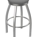 36-Inch Stainless Steel Swivel Backless Bar Stool with Breeze Sidewalk 2.5-Inch Cushion Seat and Single-Ring Base