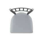 30-Inch Stainless Steel Swivel Bar Stool with Breeze Sidewalk 2.5-Inch Cushion Seat, Jailhouse Back, and Single-Ring Base