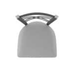 30-Inch Stainless Steel Swivel Bar Stool with Breeze Sidewalk 2.5-Inch Cushion Seat, Cross Back, and Single-Ring Base