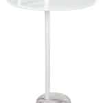 Modern White Side Table with Marble Base and Steel Frame 13 Modern White Side Table with Marble Base and Steel Frame