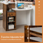 Oval Reception Desk with Adjustable Shelf and Lockable Drawer 40 Oval Reception Desk with Adjustable Shelf and Lockable Drawer