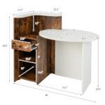 Oval Reception Desk with Adjustable Shelf and Lockable Drawer 39 Oval Reception Desk with Adjustable Shelf and Lockable Drawer