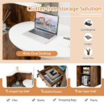 Oval Reception Desk with Adjustable Shelf and Lockable Drawer 41 Oval Reception Desk with Adjustable Shelf and Lockable Drawer