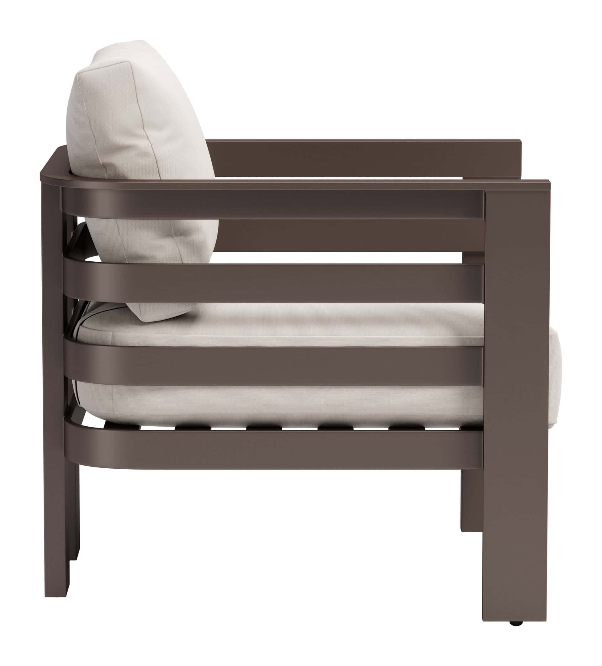 White Modern Armchair with Washable Cushion and Aluminum Frame 17 White Modern Armchair with Washable Cushion and Aluminum Frame