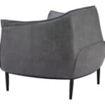 Coffee Faux Leather Accent Chair with Wood Legs and Armrest Support 18 Coffee Faux Leather Accent Chair with Wood Legs and Armrest Support