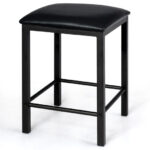 Space-Saving Faux Marble Counter Height Table Set (Set of 3)