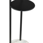 Modern Black and White Side Table with Marble Base 9 Modern Black and White Side Table with Marble Base