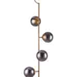 Modern Deco Gold Ceiling Lamp with Smoked Glass Shades 21 Modern Deco Gold Ceiling Lamp with Smoked Glass Shades