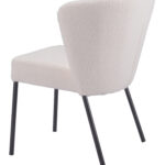 Cream Shearling Style Mid-Century Modern Stackable Dining Chair (Set of 2) 17 Cream Shearling Style Mid-Century Modern Stackable Dining Chair (Set of 2)