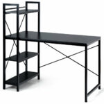 Compact Computer Desk with 4-Tier Shelves and Adjustable Legs 22 Compact Computer Desk with 4-Tier Shelves and Adjustable Legs