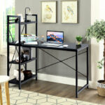 Compact Computer Desk with 4-Tier Shelves and Adjustable Legs 23 Compact Computer Desk with 4-Tier Shelves and Adjustable Legs