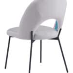 Multicolor Velvet Dining Chairs with Steel Frame (Set of 2)