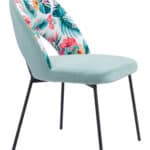 Modern Velvet Dining Chair with Printed Fabric and Steel Frame (Set of 2) 19 Modern Velvet Dining Chair with Printed Fabric and Steel Frame (Set of 2)