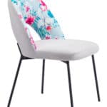 Multicolor Velvet Dining Chairs with Steel Frame (Set of 2)