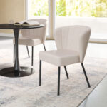Stackable Mid-Century Modern Dining Chair with Tufted Upholstery (Set of 2) 11 Stackable Mid-Century Modern Dining Chair with Tufted Upholstery (Set of 2)