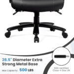 Big and Tall 400lb Black Massage Office Chair With Remote