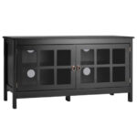 Modern Wood TV Stand with Glass Doors and Shelves 17 Modern Wood TV Stand with Glass Doors and Shelves
