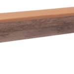 Brown Faux Leather Storage Bench with Hidden Compartment (Set of 2)