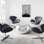Modern Glam Round Aluminum Coffee Table 11 Modern Glam Round Aluminum Coffee Table
