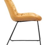 Yellow Velvet Dining Chair with Steel Frame (Set of 2) 11 Yellow Velvet Dining Chair with Steel Frame (Set of 2)