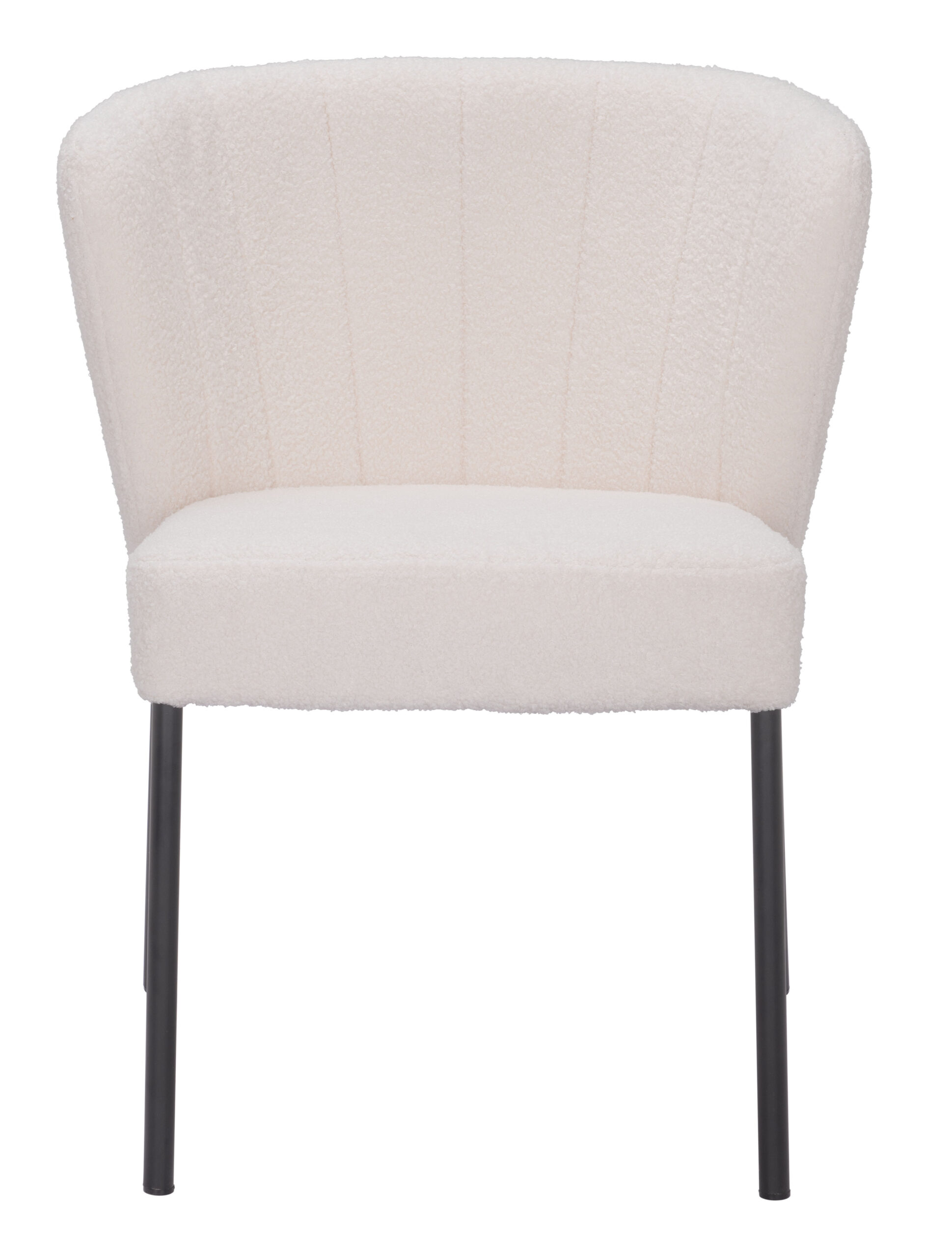 Cream Shearling Style Mid-Century Modern Stackable Dining Chair (Set of 2) 15 Cream Shearling Style Mid-Century Modern Stackable Dining Chair (Set of 2)